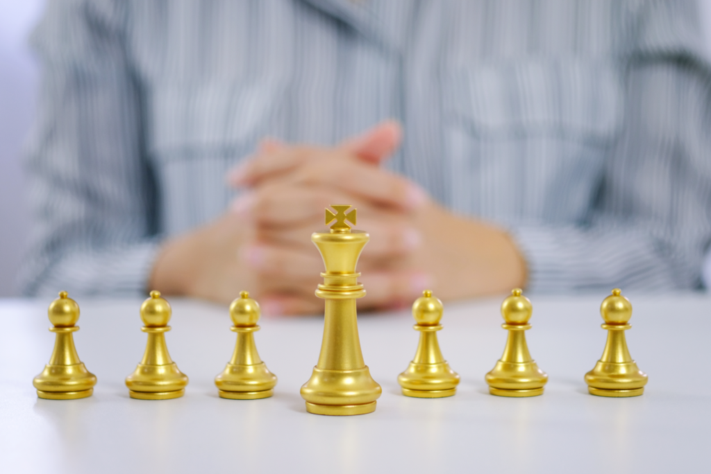 man playing chess